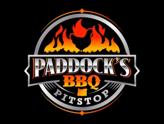 Paddock s BBQ Pitstop logo design by jaize