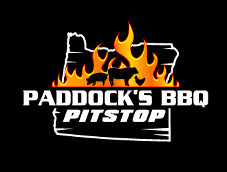 Paddock s BBQ Pitstop logo design by Ultimatum