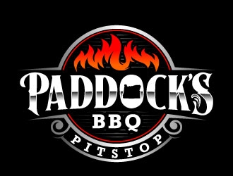 Paddock s BBQ Pitstop logo design by daywalker