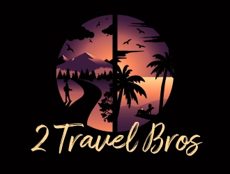 2 Travel Bros logo design by fries