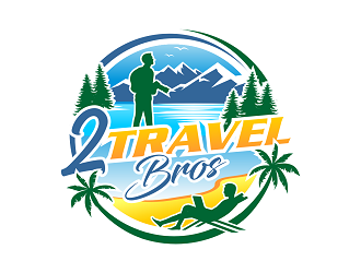 2 Travel Bros logo design by haze