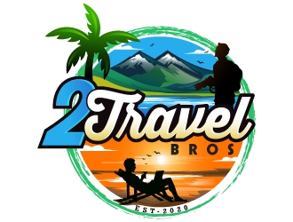 2 Travel Bros logo design by LucidSketch