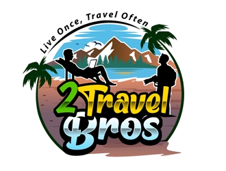 2 Travel Bros logo design by DreamLogoDesign