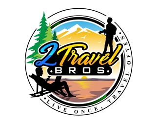 2 Travel Bros logo design by DreamLogoDesign