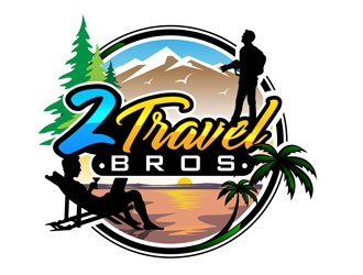 2 Travel Bros logo design by DreamLogoDesign