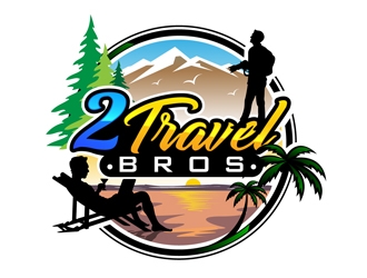 2 Travel Bros logo design by DreamLogoDesign