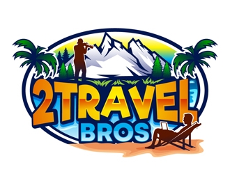 2 Travel Bros logo design by DreamLogoDesign