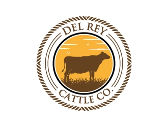 Del Rey cattle co.  logo design by wongndeso