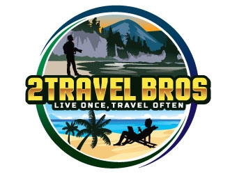 2 Travel Bros logo design by Suvendu