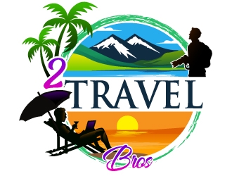 2 Travel Bros logo design by LucidSketch