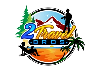 2 Travel Bros logo design by DreamLogoDesign