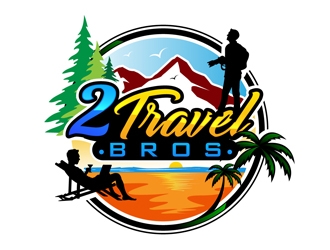 2 Travel Bros logo design by DreamLogoDesign