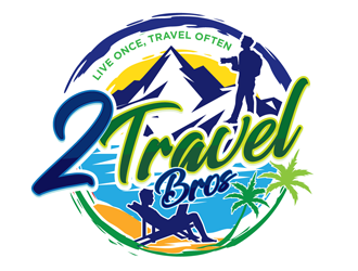 2 Travel Bros logo design by gogo