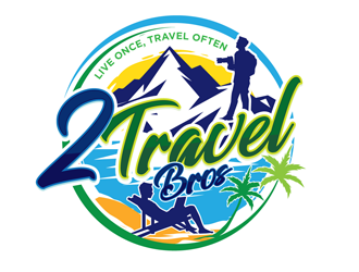2 Travel Bros logo design by gogo