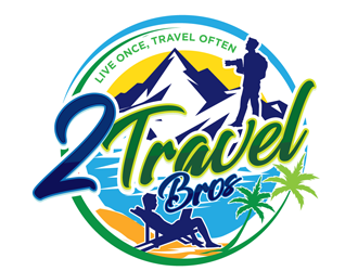 2 Travel Bros logo design by gogo