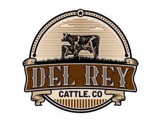 Del Rey cattle co.  logo design by madjuberkarya