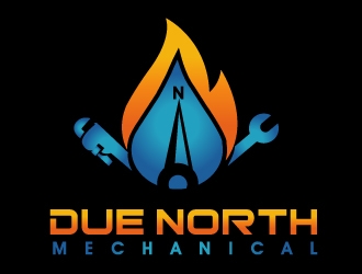 Due North Mechanical  logo design by PMG