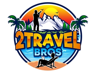 2 Travel Bros logo design by DreamLogoDesign