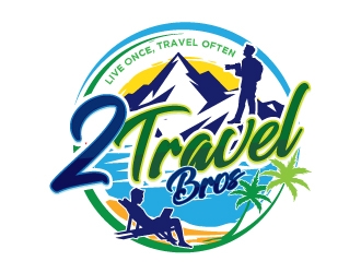 2 Travel Bros logo design by gogo