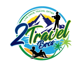 2 Travel Bros logo design by gogo