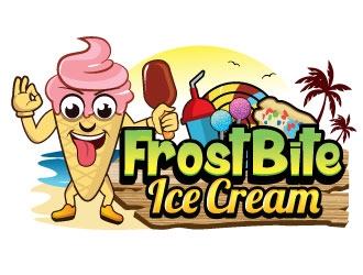 Frostbite Ice Cream logo design by Suvendu