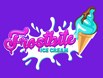 Frostbite Ice Cream logo design by 3Dlogos