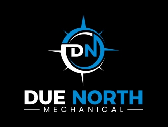 Due North Mechanical  logo design by MarkindDesign