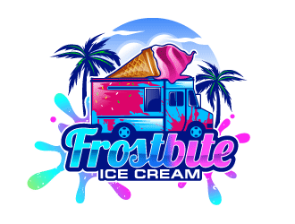 Frostbite Ice Cream logo design by Suvendu