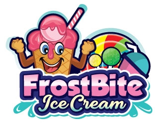 Frostbite Ice Cream logo design by LucidSketch