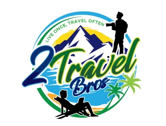 2 Travel Bros logo design by gogo