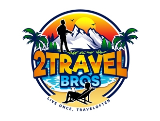 2 Travel Bros logo design by DreamLogoDesign