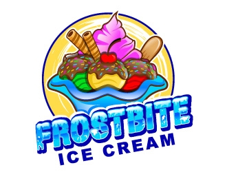 Frostbite Ice Cream logo design by Suvendu