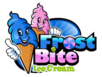 Frostbite Ice Cream logo design by LucidSketch