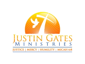 Justin Gates Ministries    Justice | Mercy | Humility   Micah 6:8 logo design by uttam