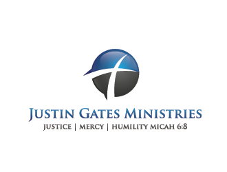 Justin Gates Ministries    Justice | Mercy | Humility   Micah 6:8 logo design by mhala