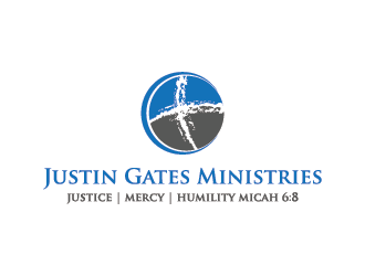Justin Gates Ministries    Justice | Mercy | Humility   Micah 6:8 logo design by mhala