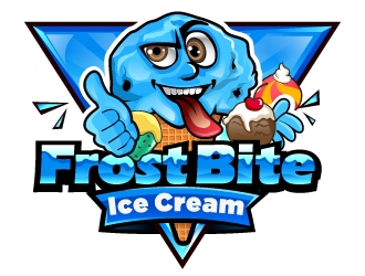 Frostbite Ice Cream logo design by Suvendu