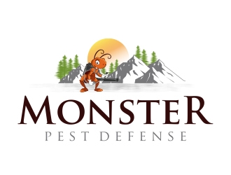Monster Pest Defense logo design by rahmatillah11