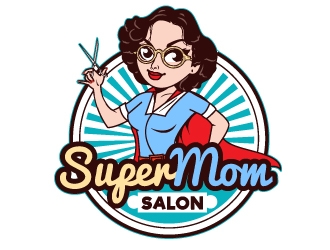Super Mom Salon logo design by Suvendu