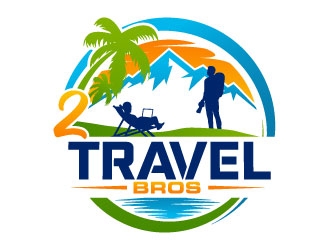 2 Travel Bros logo design by daywalker