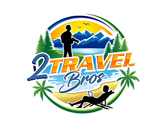2 Travel Bros logo design by haze
