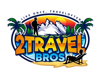 2 Travel Bros logo design by DreamLogoDesign