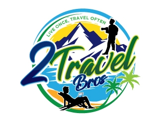 2 Travel Bros logo design by gogo