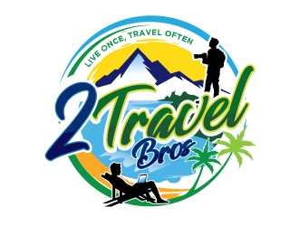 2 Travel Bros logo design by gogo