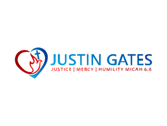 Justin Gates Ministries    Justice | Mercy | Humility   Micah 6:8 logo design by Gwerth