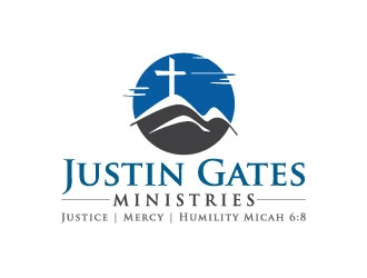 Justin Gates Ministries    Justice | Mercy | Humility   Micah 6:8 logo design by J0s3Ph