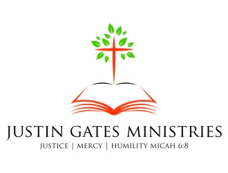 Justin Gates Ministries    Justice | Mercy | Humility   Micah 6:8 logo design by jetzu