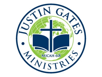 Justin Gates Ministries    Justice | Mercy | Humility   Micah 6:8 logo design by J0s3Ph