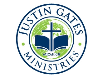 Justin Gates Ministries    Justice | Mercy | Humility   Micah 6:8 logo design by J0s3Ph