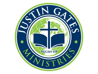 Justin Gates Ministries    Justice | Mercy | Humility   Micah 6:8 logo design by J0s3Ph